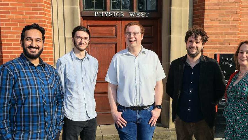 Image credit: Graide Team - Manjinder Kainth, Robert Stanyon, George Bartlett and Austin Tomlinson - with Professor Nicola Wilkin from the University of Birmingham.