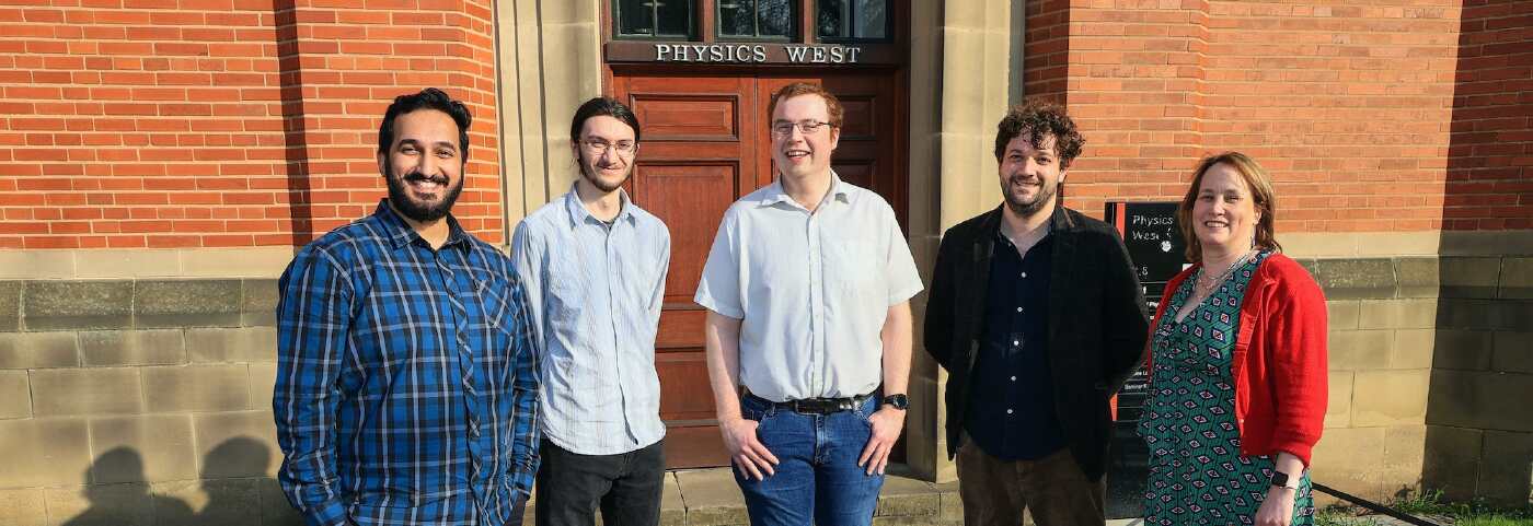 Image credit: Graide Team - Manjinder Kainth, Robert Stanyon, George Bartlett and Austin Tomlinson - with Professor Nicola Wilkin from the University of Birmingham.